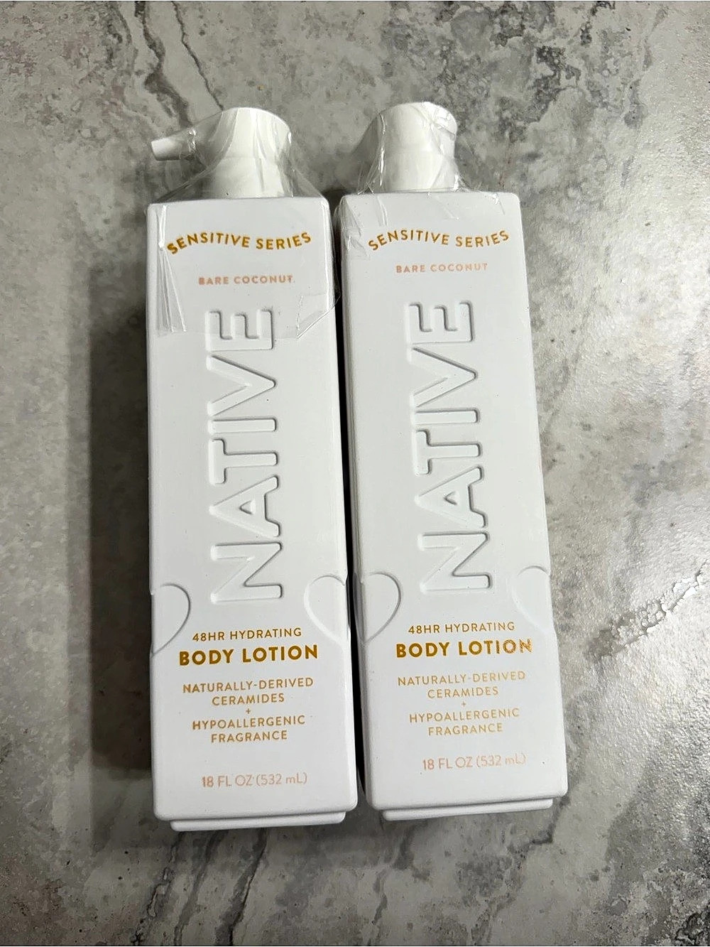 2 NATIVE Sensitive Series Bare Coconut 48HR Hydrating Body Lotion Body Lotion